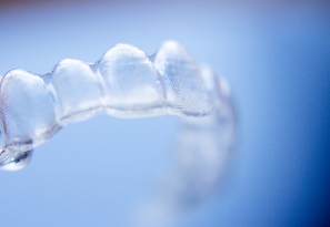 an Invisalign clear aligner